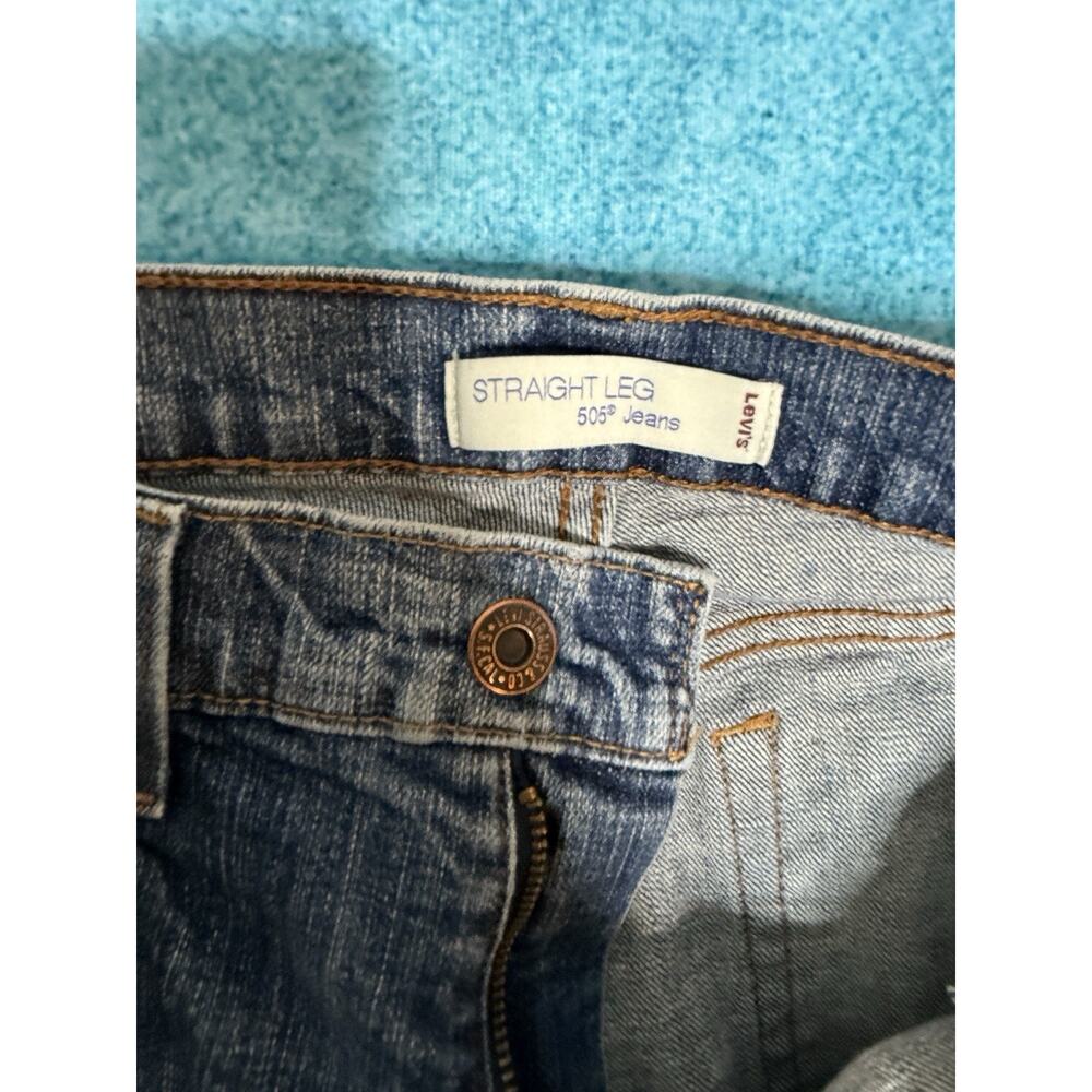 Levi’s 505 Women’s Jeans Size 6M 30x24 Mid Rise Straight Leg Hemmed Blue - Picture 13 of 16